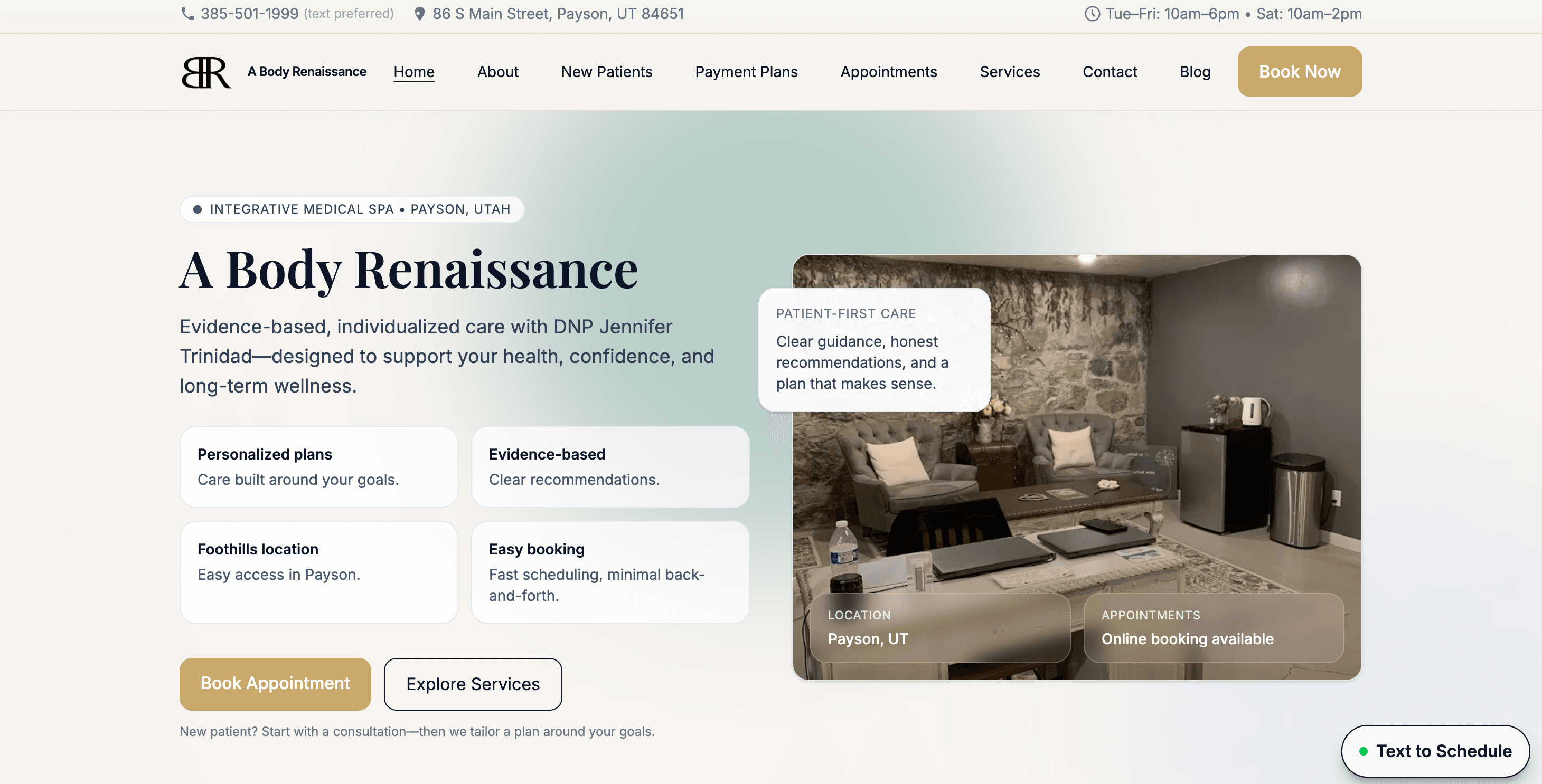 Dr. Jennifer website / clinic